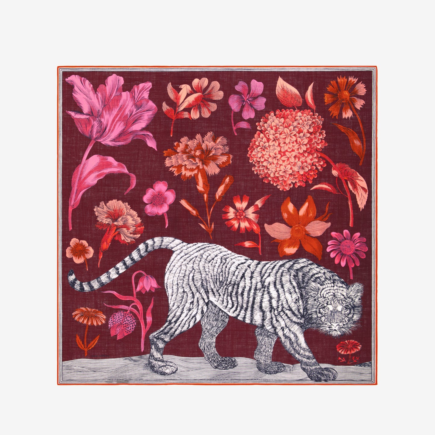Square 130 - Gustav - Burgundy