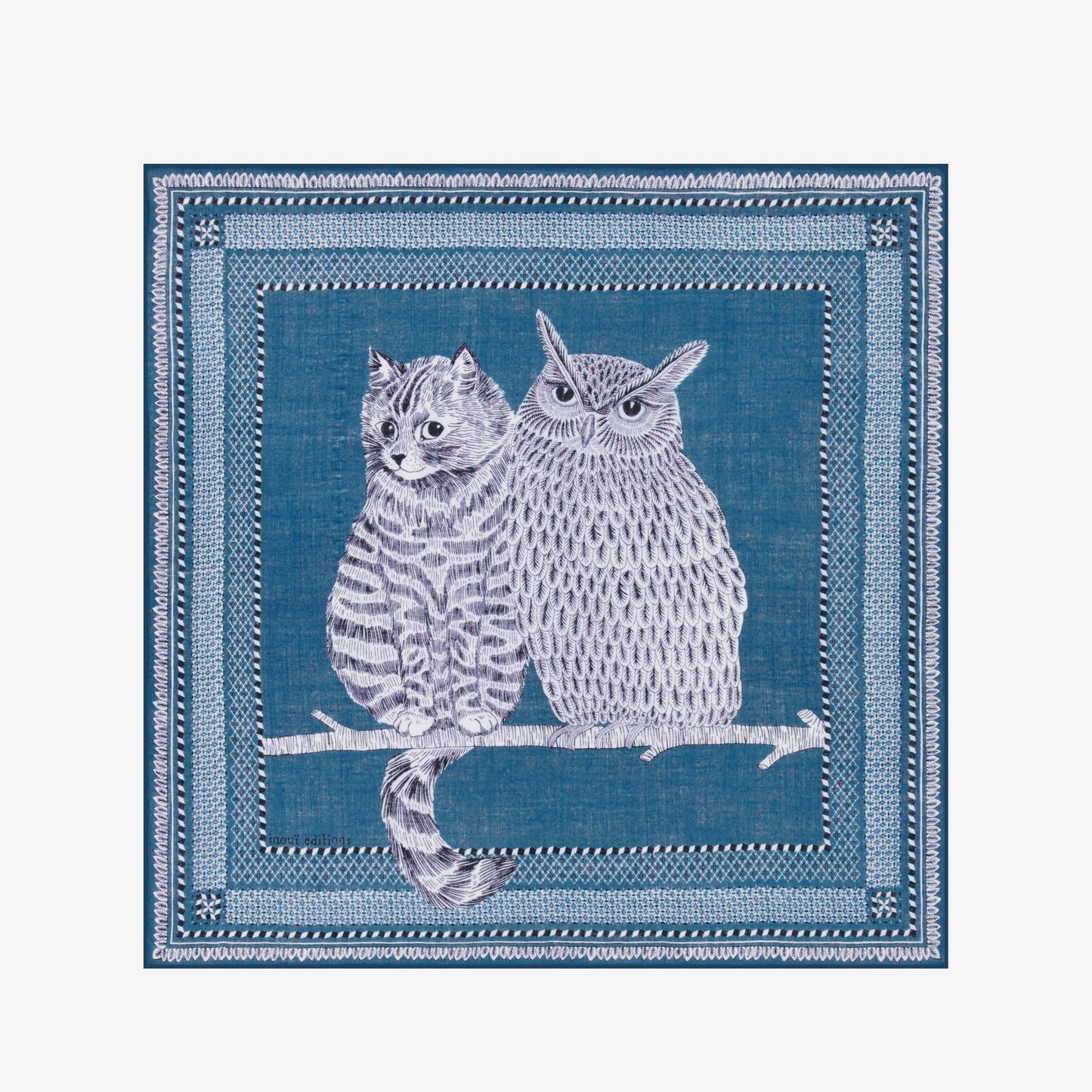 Pañuelo 70 - Chouette - Azul