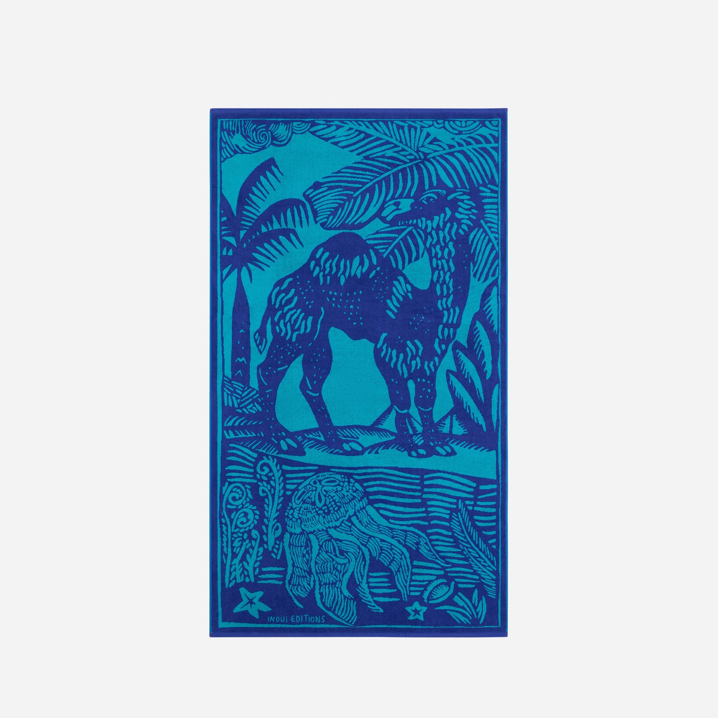 Serviette de plage - Dromadaire - Bleu