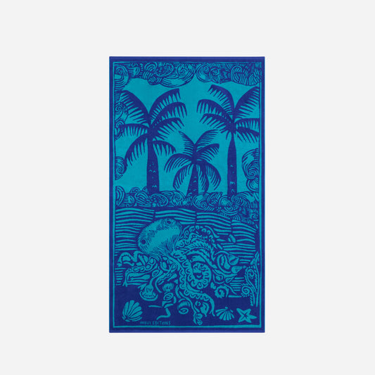 Telo mare - Poulpe - Blu