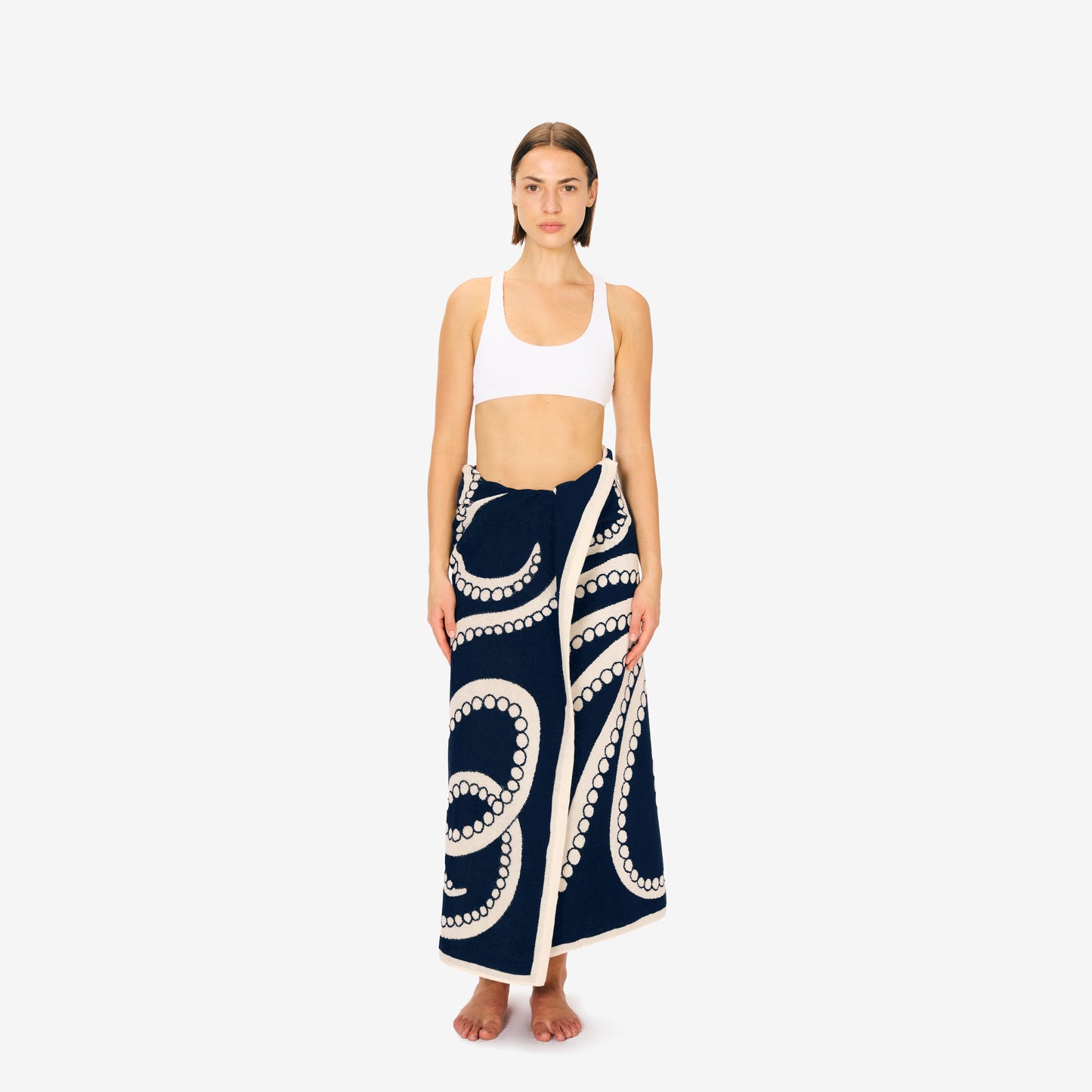 Beach Towel 100 - Octopus - Blue