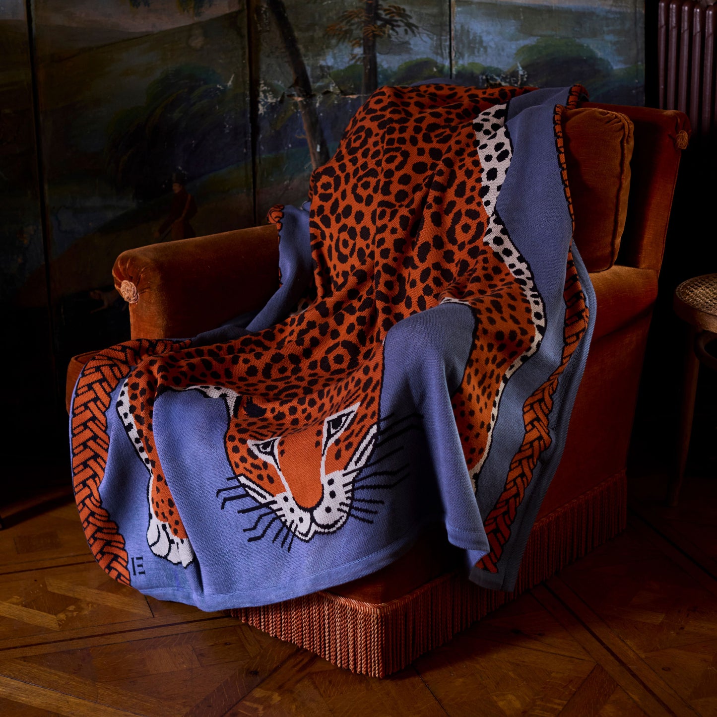 Coperta 130 - Leopard - Blu