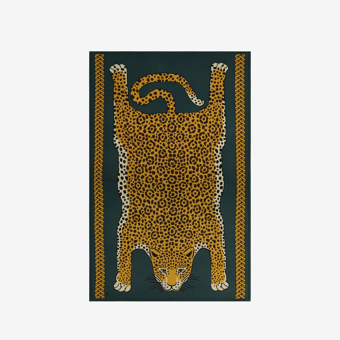 Decke 130 - Leopard - Grün