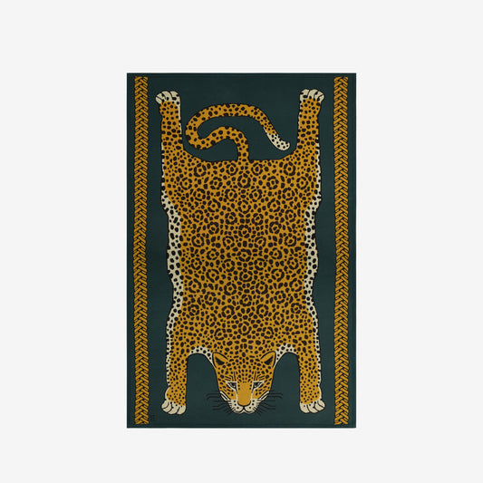 Coperta 130 - Leopard - Verde