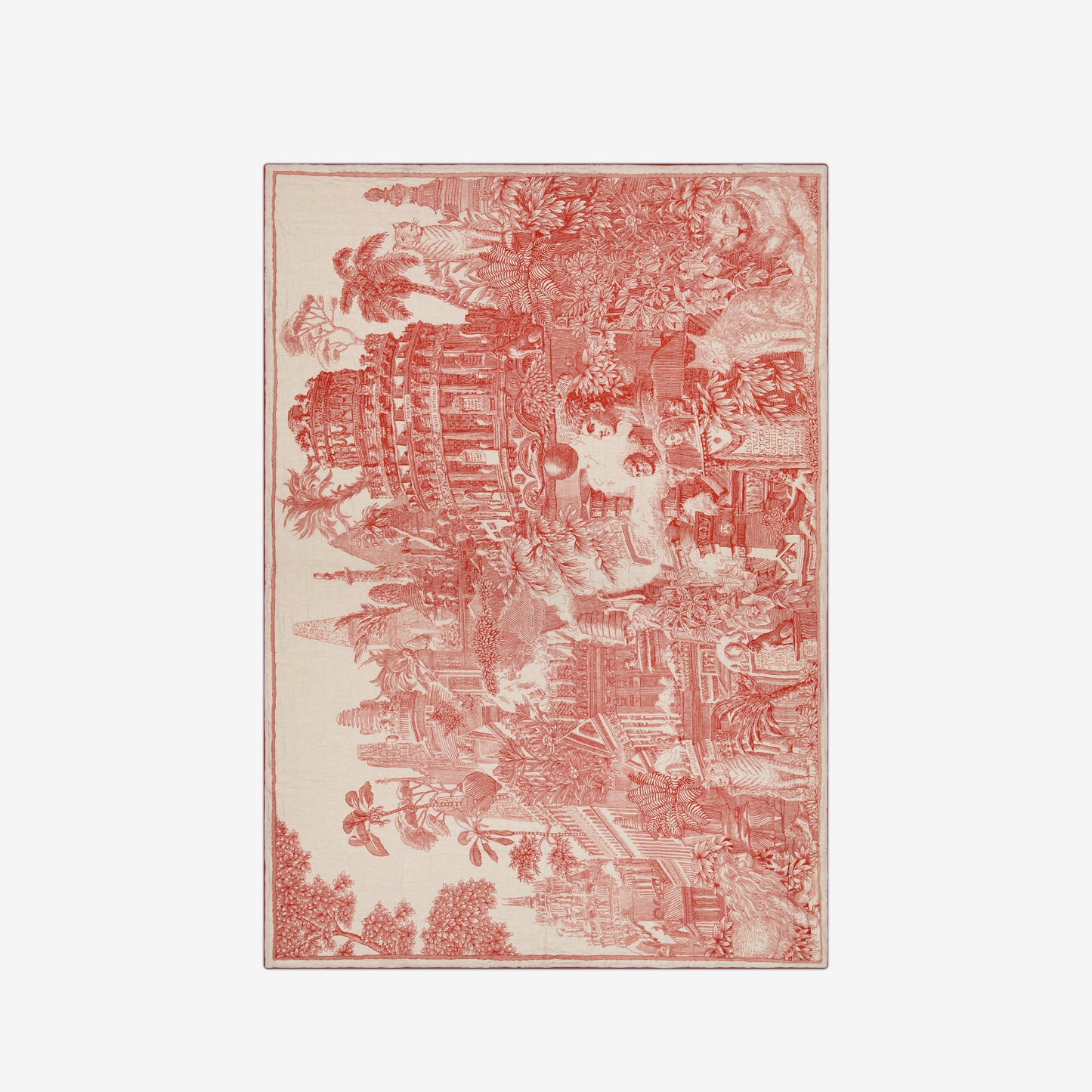 Quilted Cover 140 - Piranesi - Red