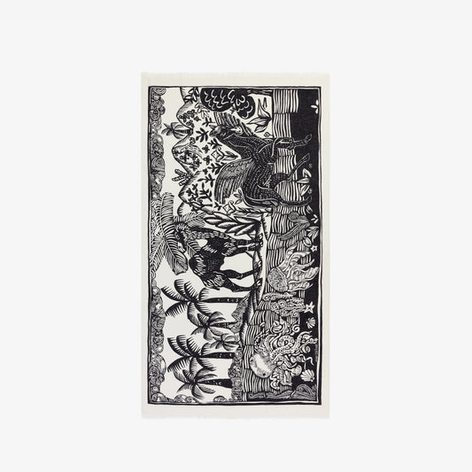 Scarf 100 - Dromadaire et Poulpe - Black