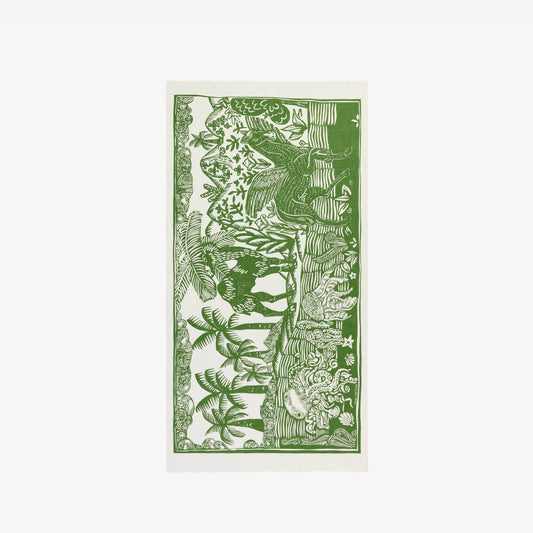 Scarf 100 - Dromadaire et Poulpe - Green
