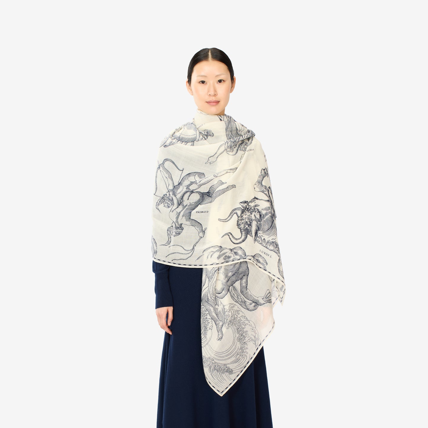 Scarf 100 - Astrologie - White