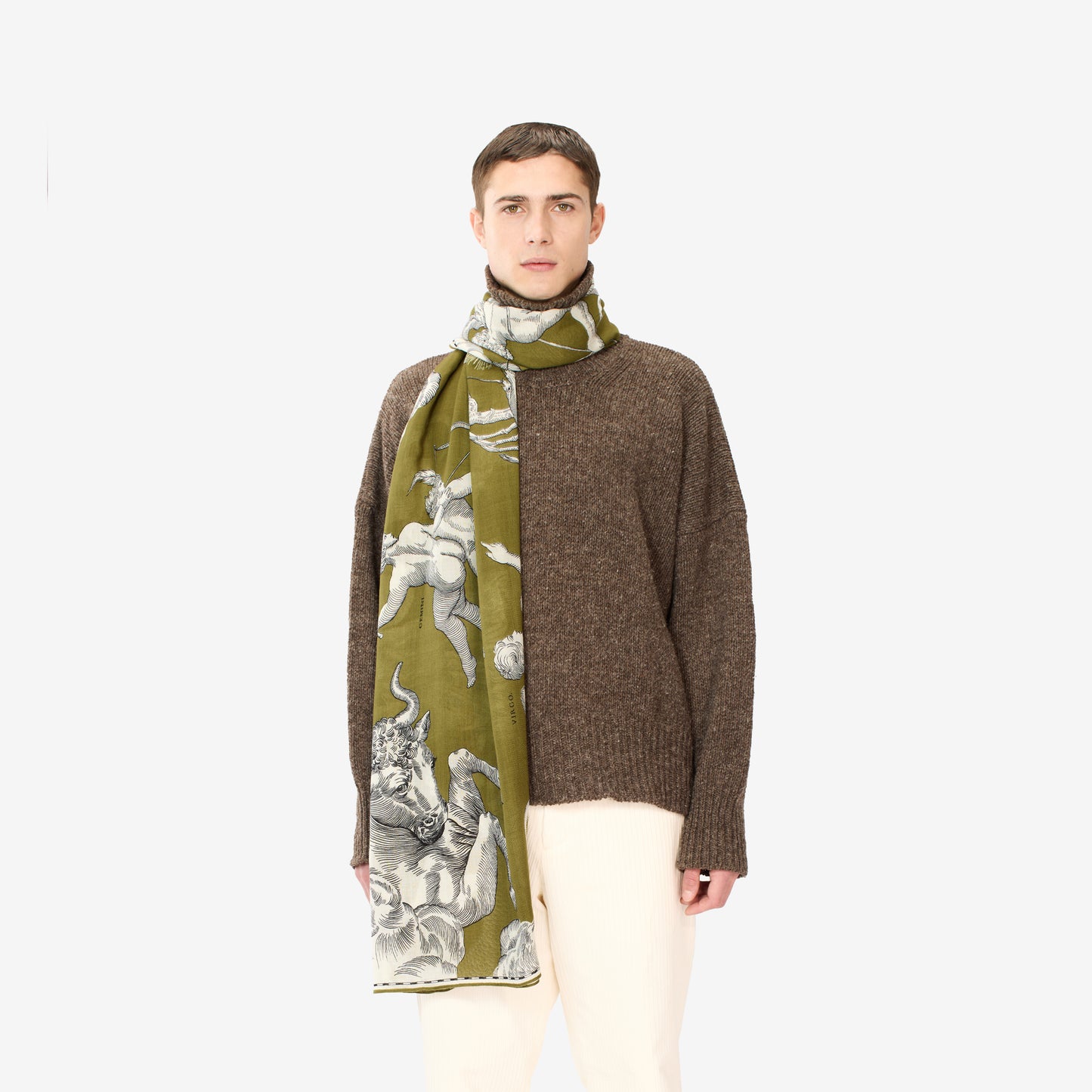 Schal 100 - Astrologie - Khaki