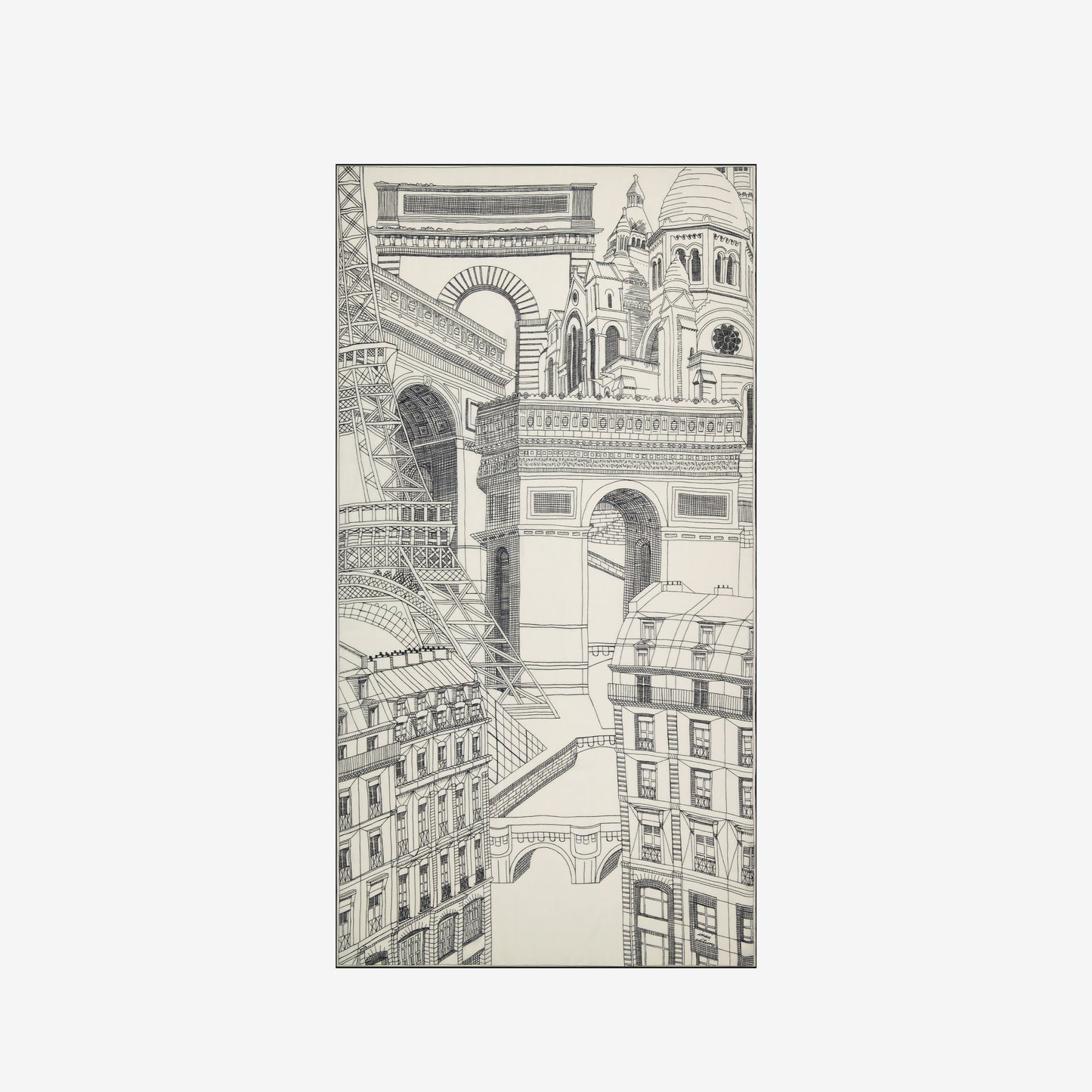 Scarf 100 - Paris - White
