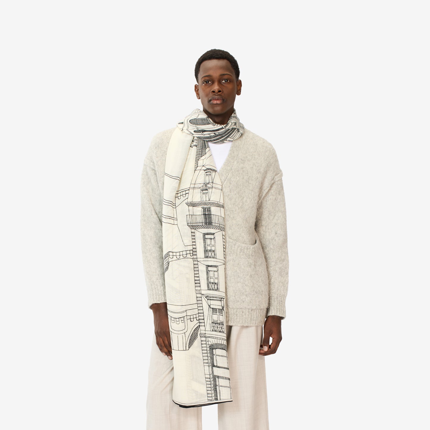 Scarf 100 - Paris - White