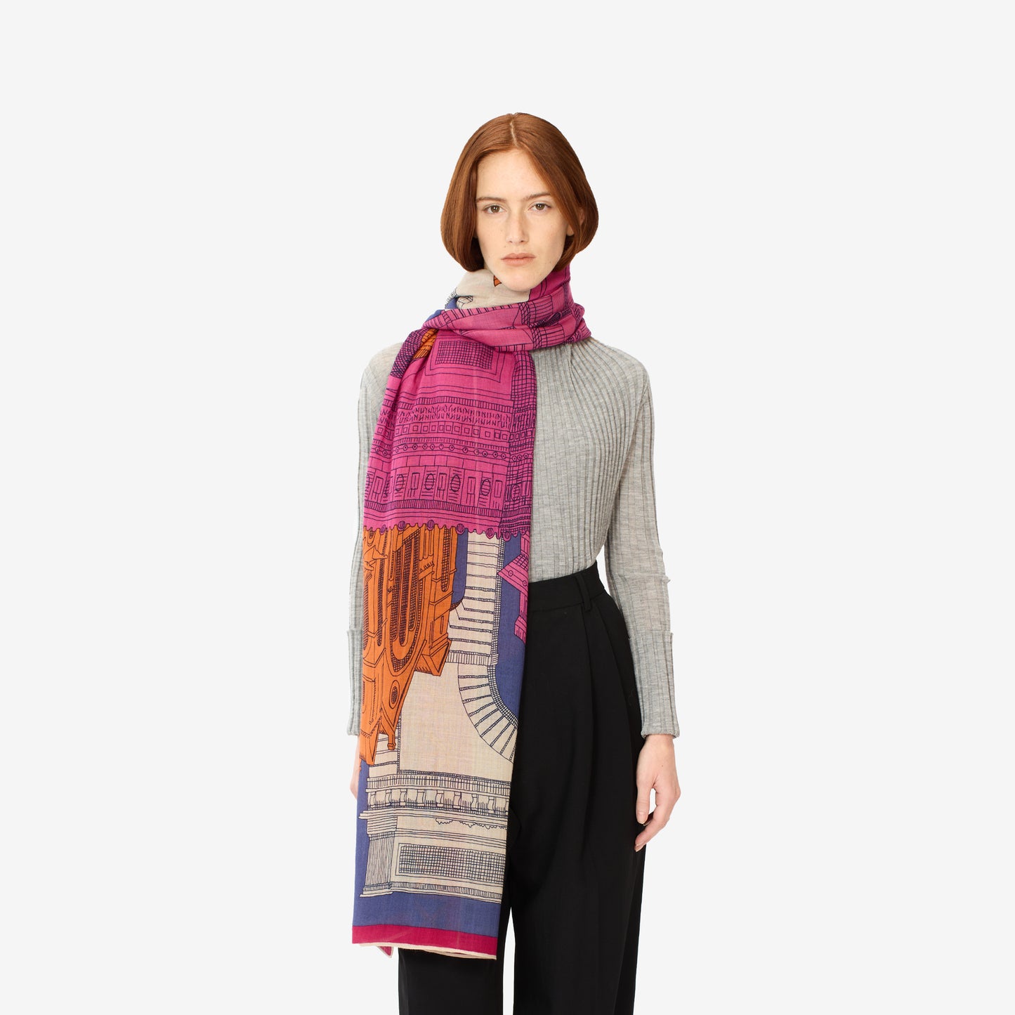 Schal 100 - Paris - Fuchsia