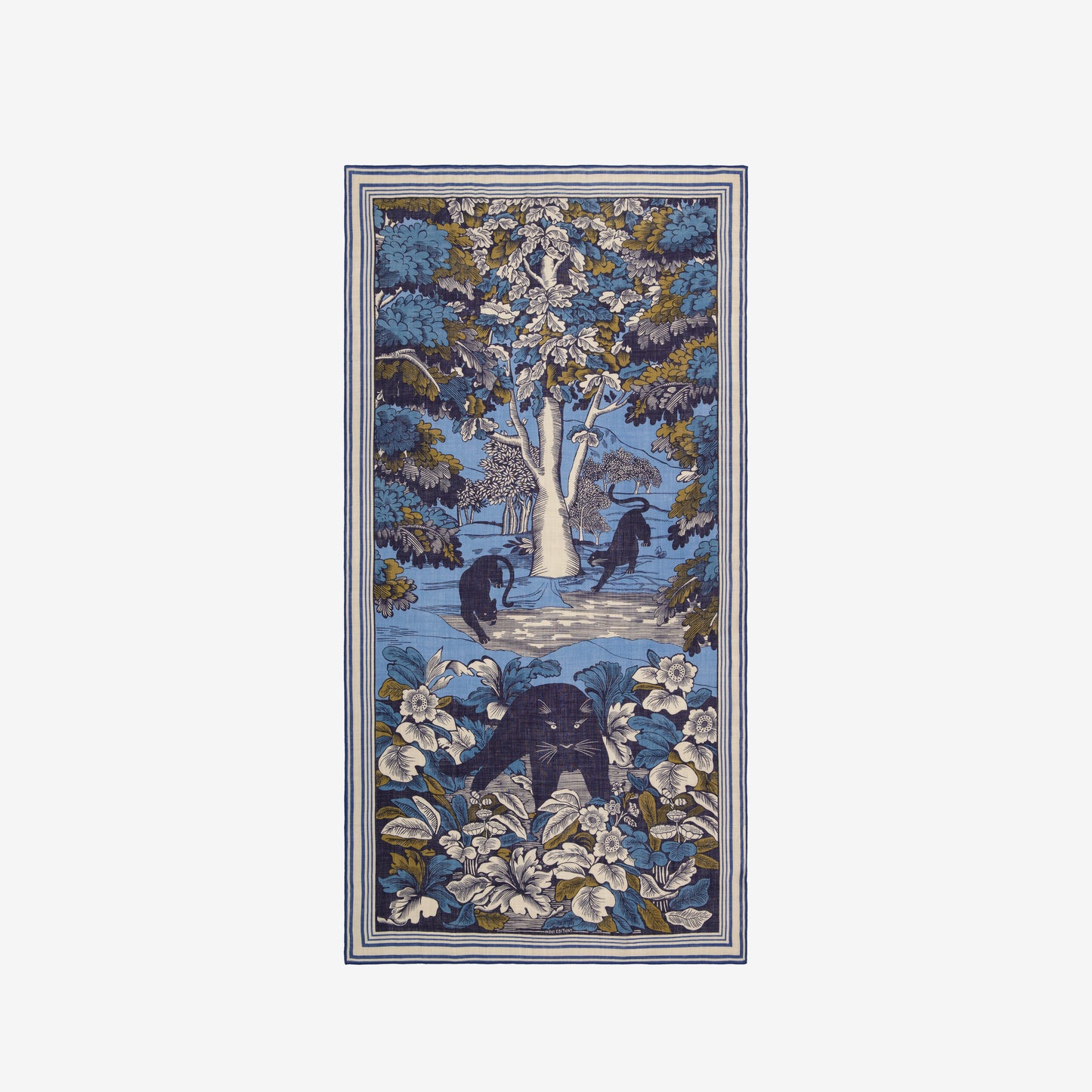 Sciarpa 90 - Panthere - Blu
