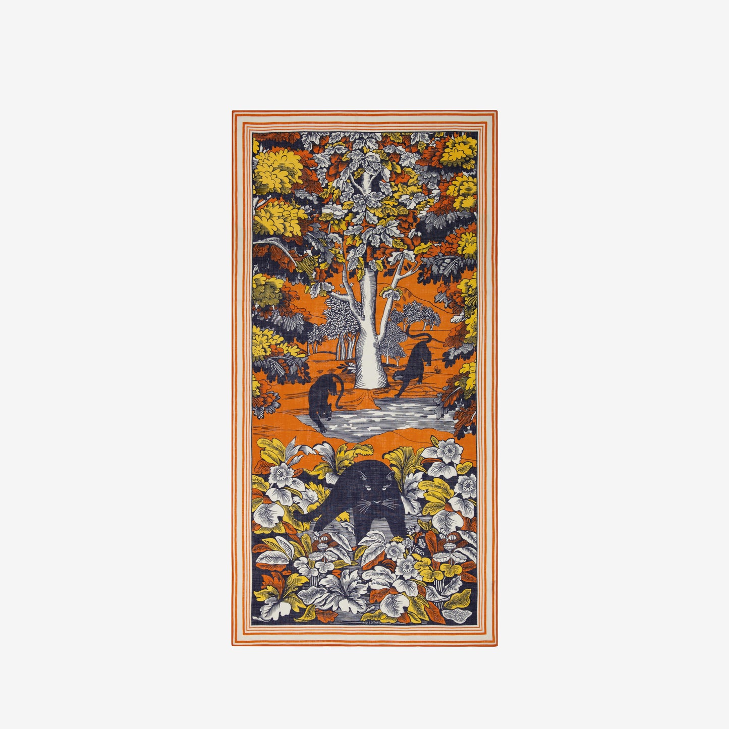 Scarf 90 - Panthere - Orange