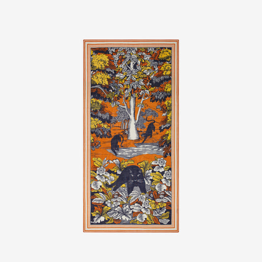 Scarf 90 - Panthere - Orange