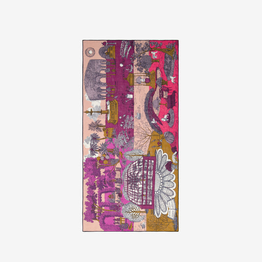 Schal 100 - Quatre Saisons - Fuchsia