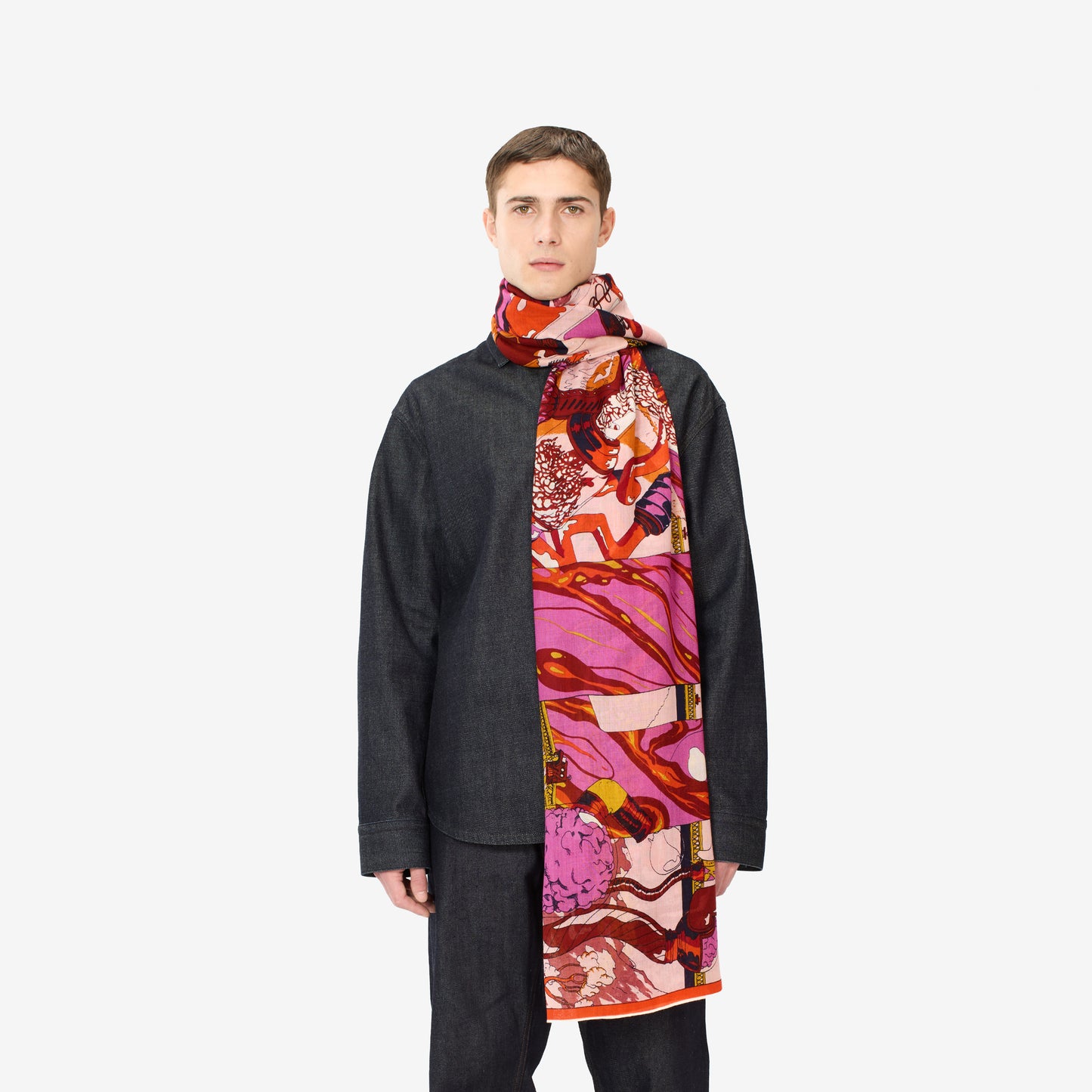 Schal 130 - Imprimerie - Pink