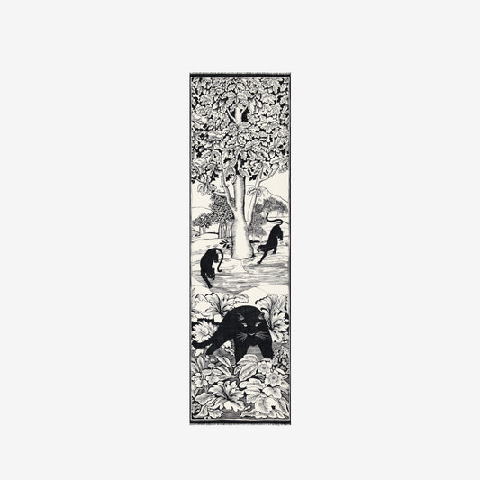 Scarf 55 - Panthere - White