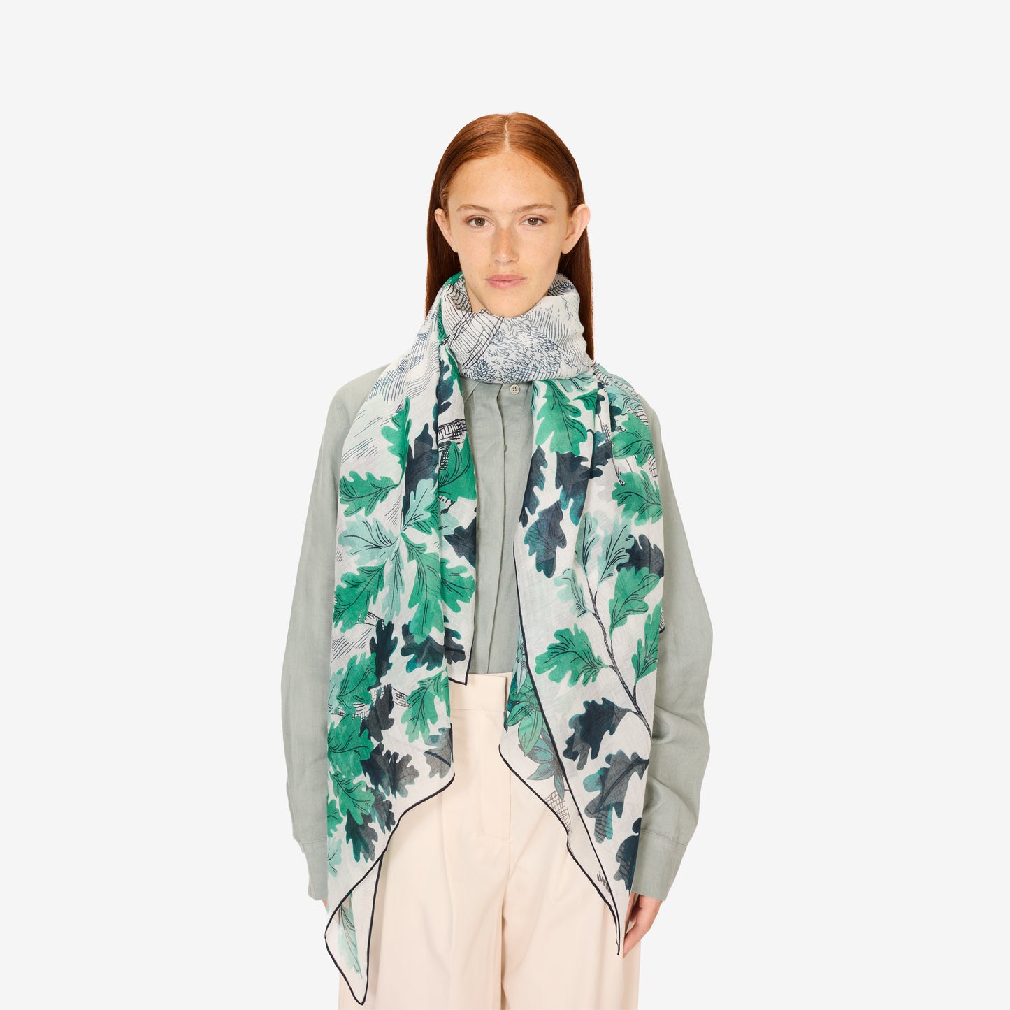 Scarf 100 - Amboise - Emerald