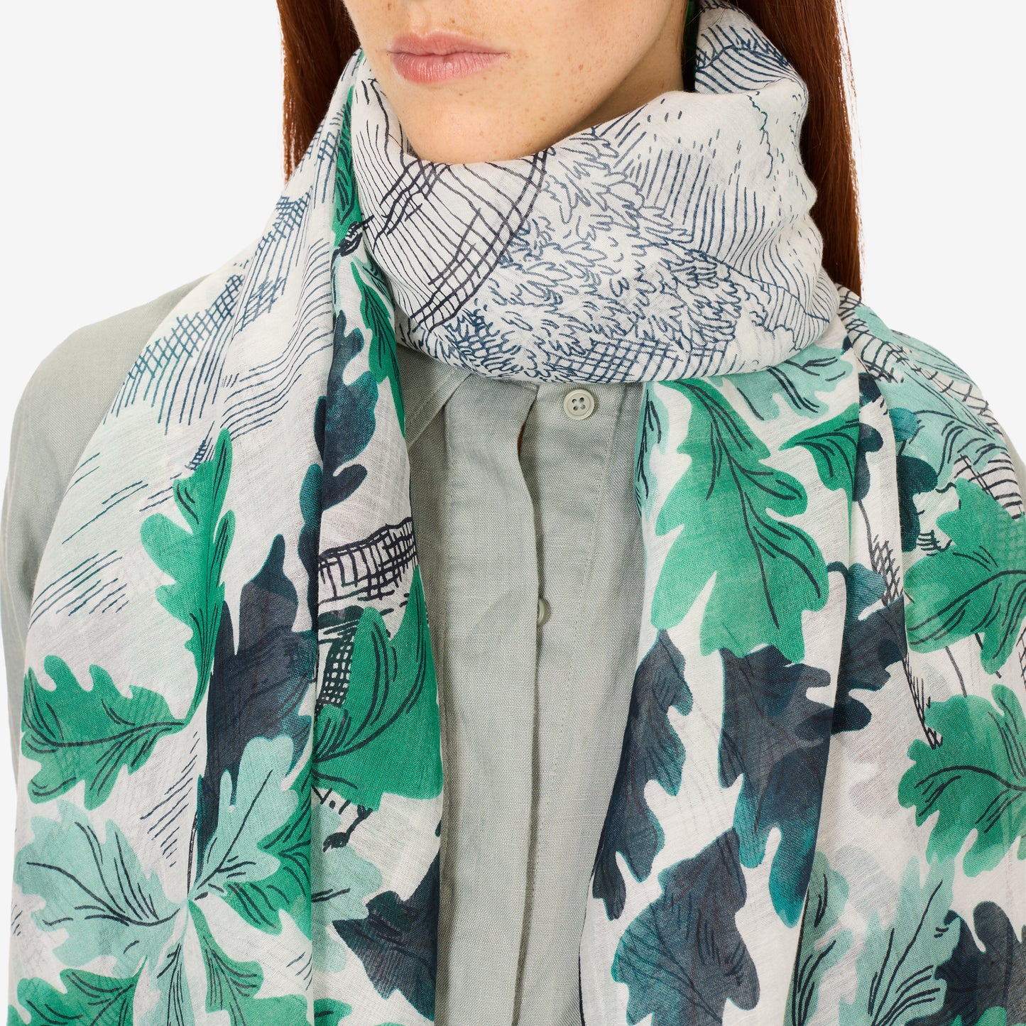 Scarf 100 - Amboise - Emerald