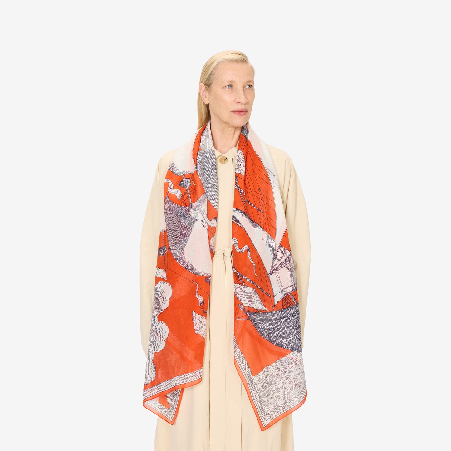 Scarf 100 - Des Rives Et Des Reves - Orange