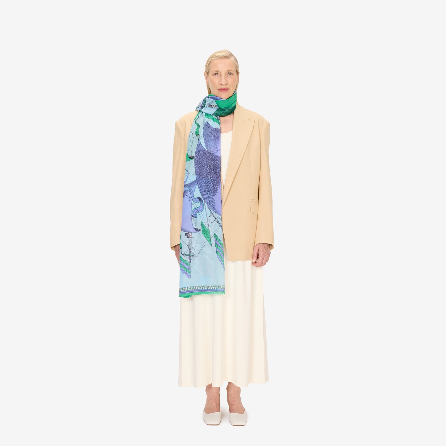 Scarf 100 - Des Rives Et Des Reves - Green