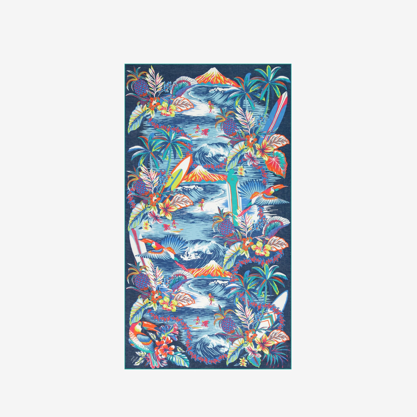 Schal 100 - Hawai - Blau