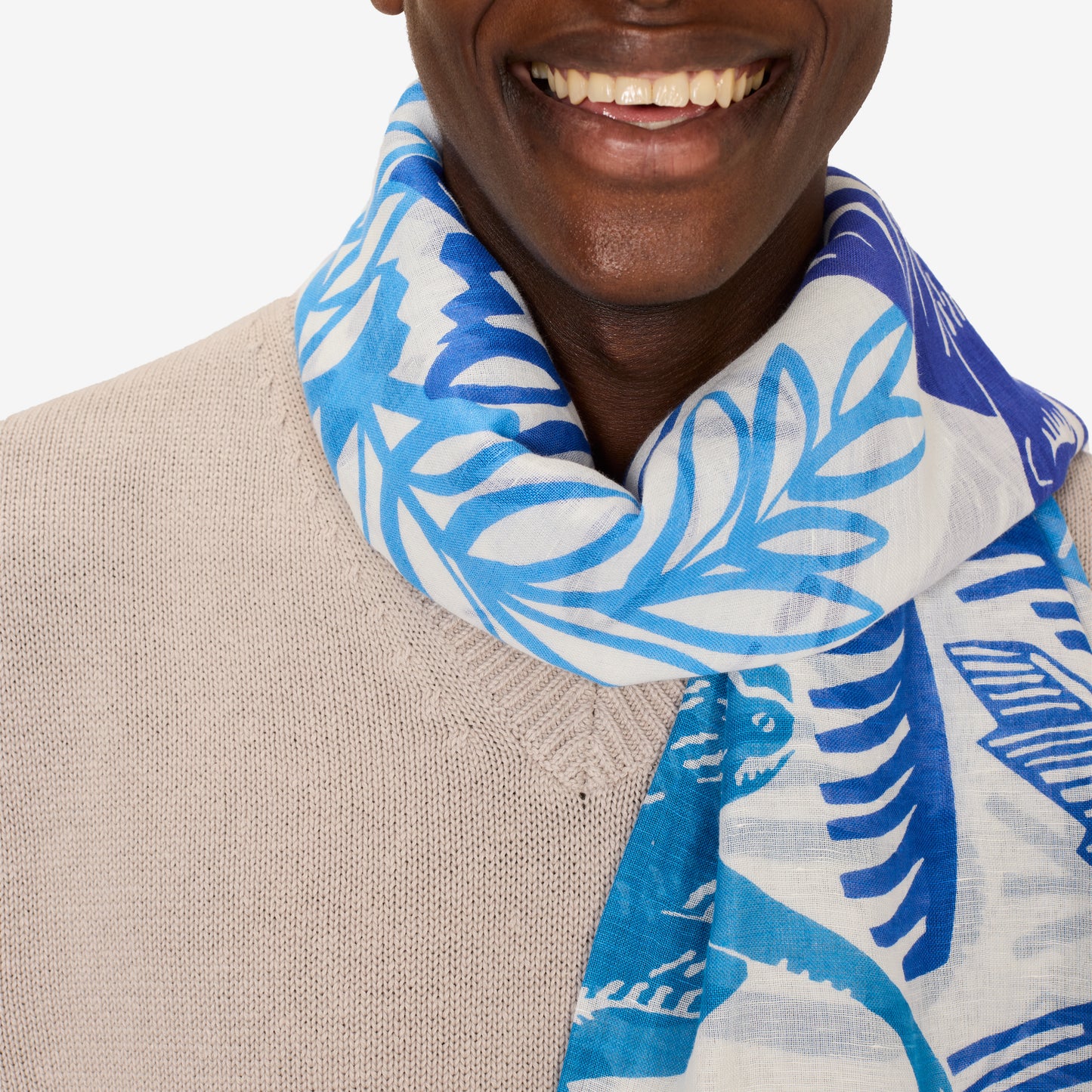 Scarf 100 - Jungle - Blue