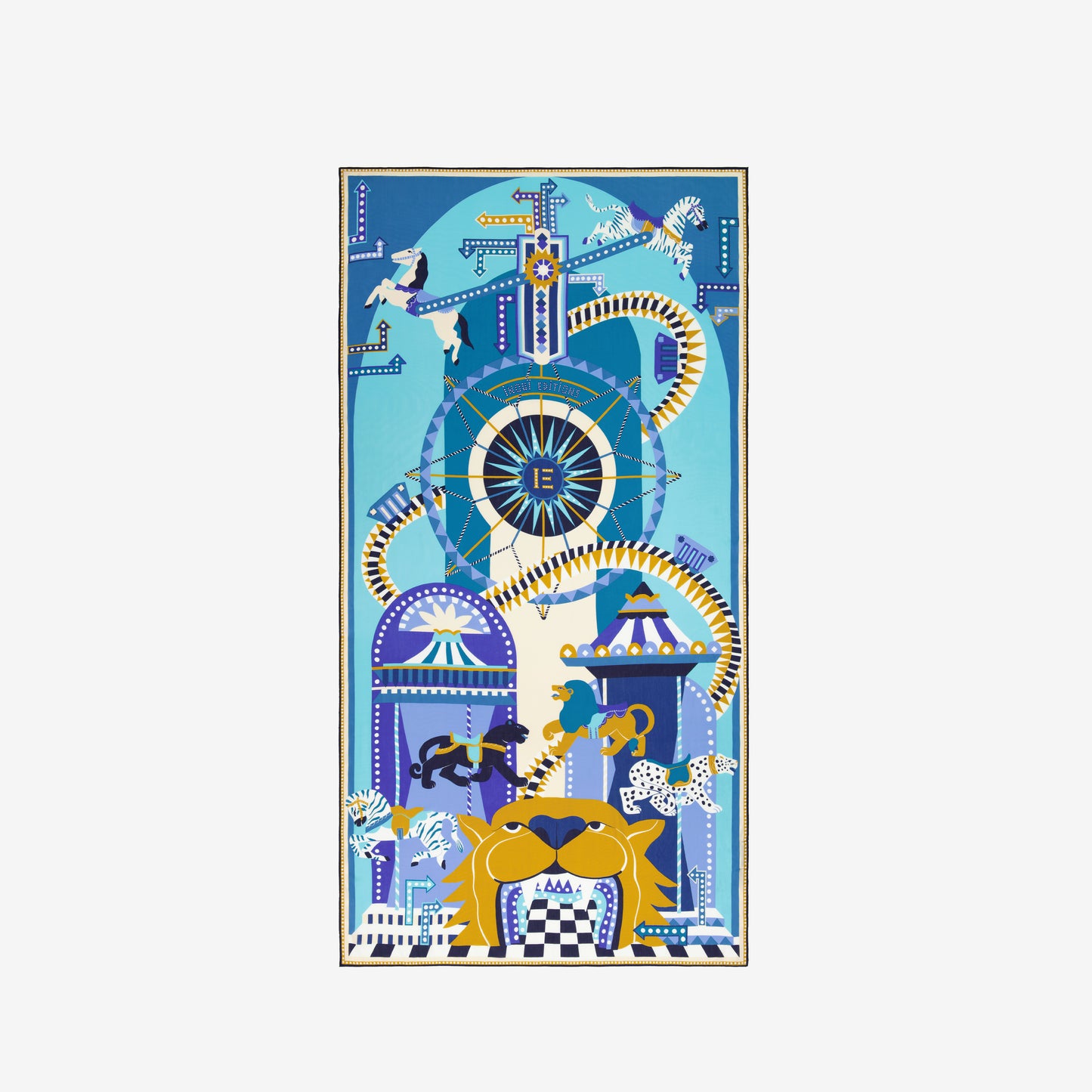 Scarf 100 - Rollercoaster - Blue