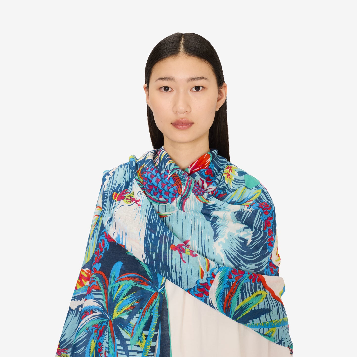 Schal 100 - Hawai - Blau