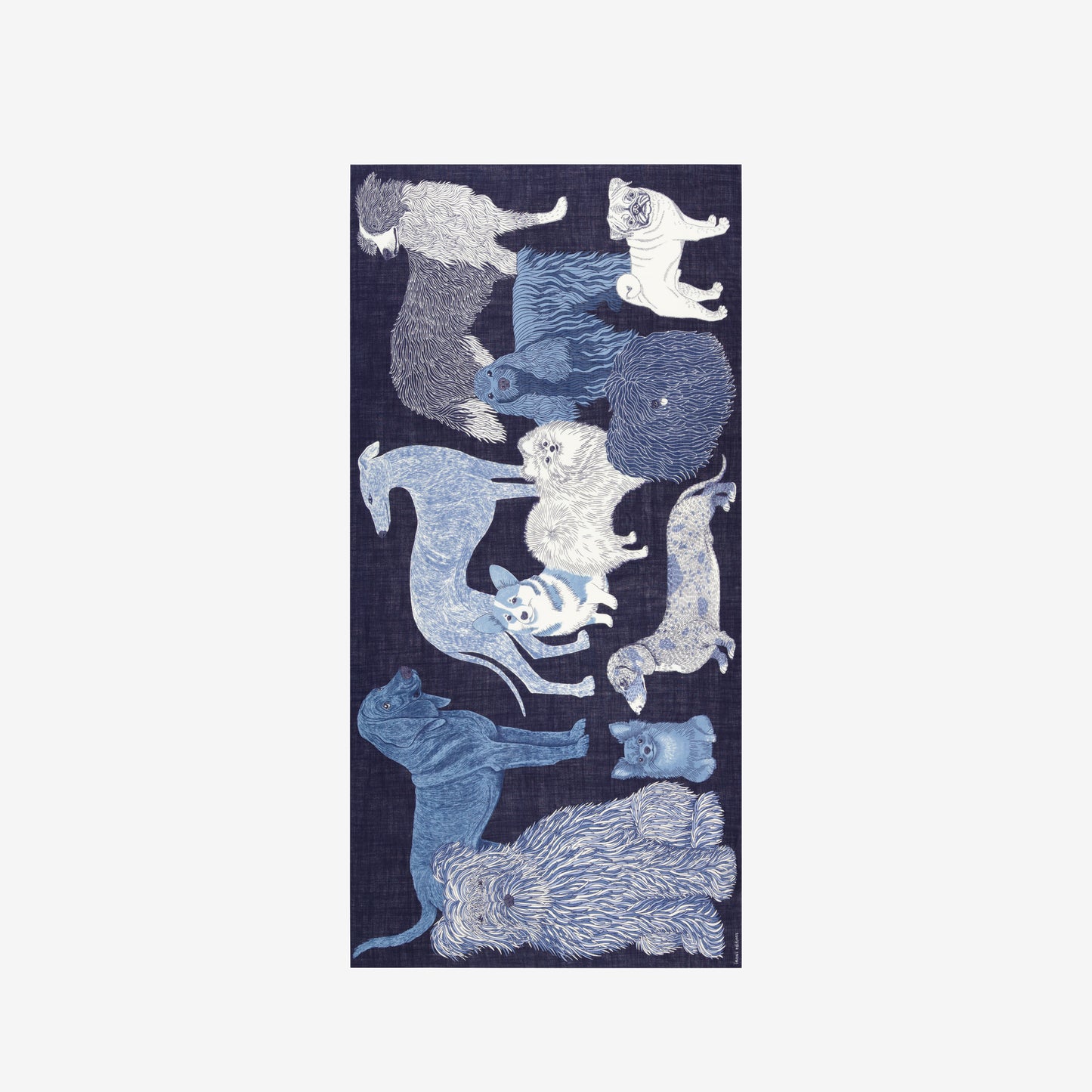Schal 100 - Toutou - Marineblau