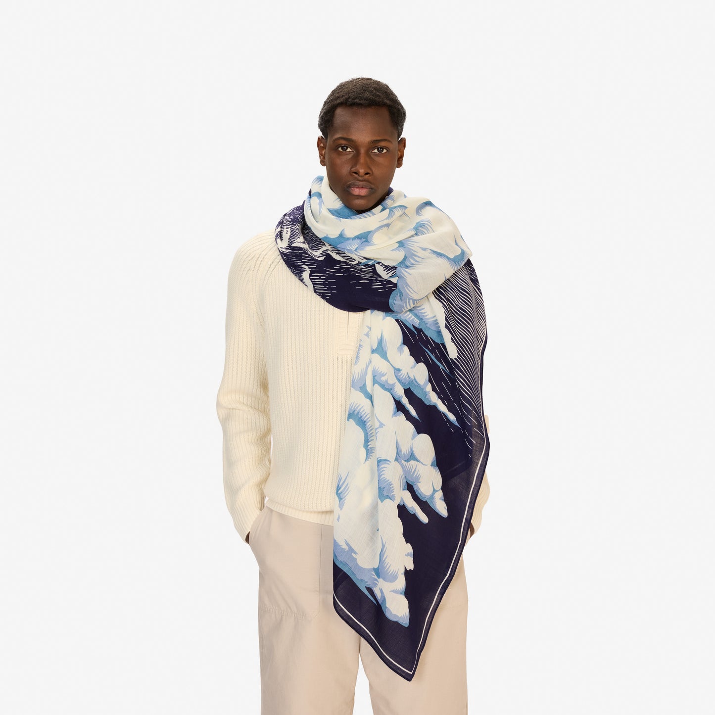 Scarf 130 - Hiver - Blue