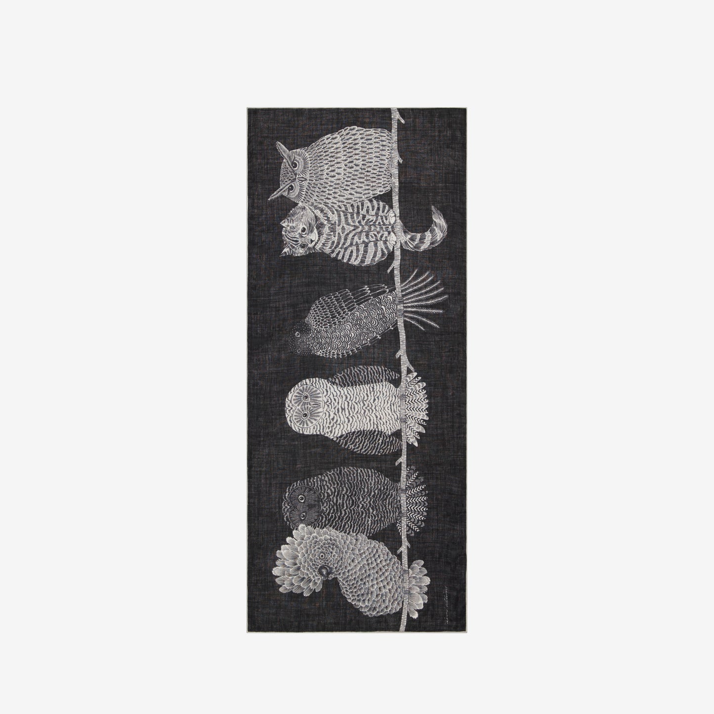 Sciarpa 80 - Chouette - Nero