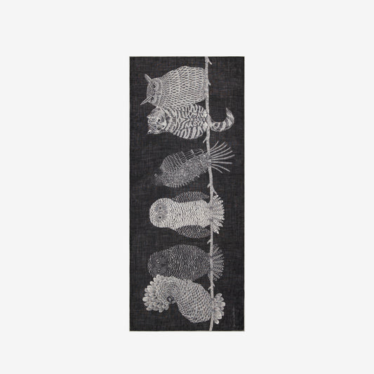 Scarf 80 - Chouette - Black