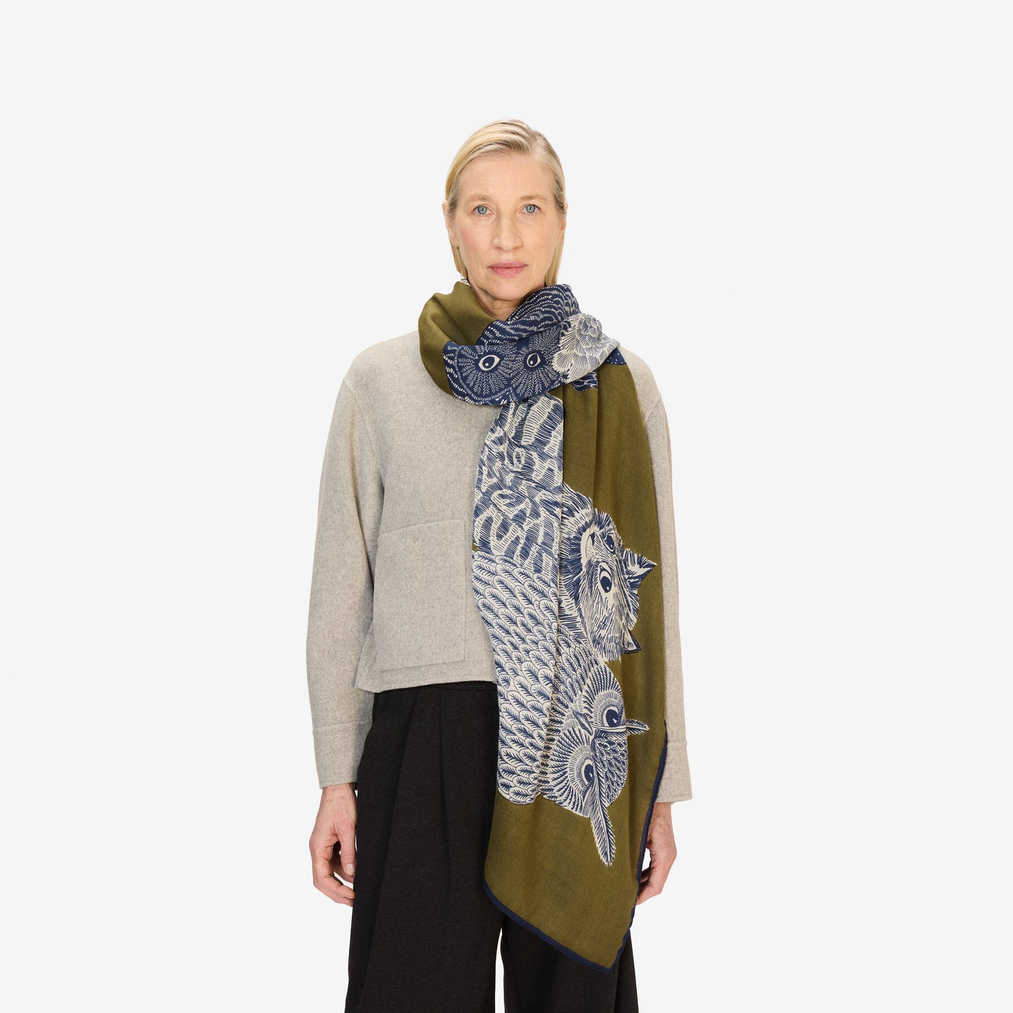 Schal 80 - Chouette - Khaki