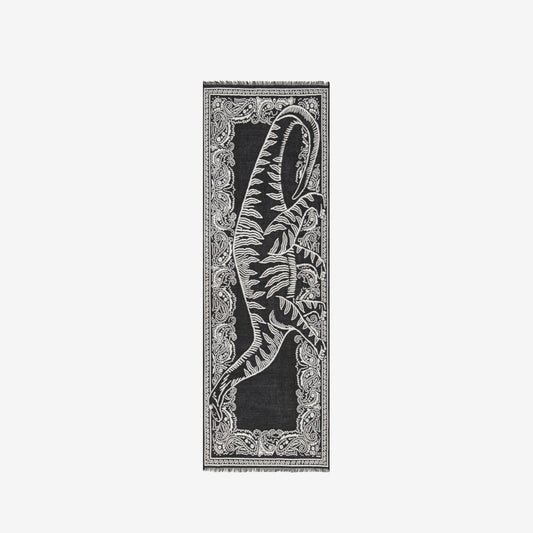 Schal 70 3D - Dino - Schwarz