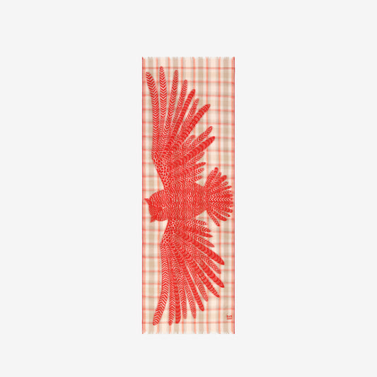 Scarf 70 3D - Hedwige - Coral