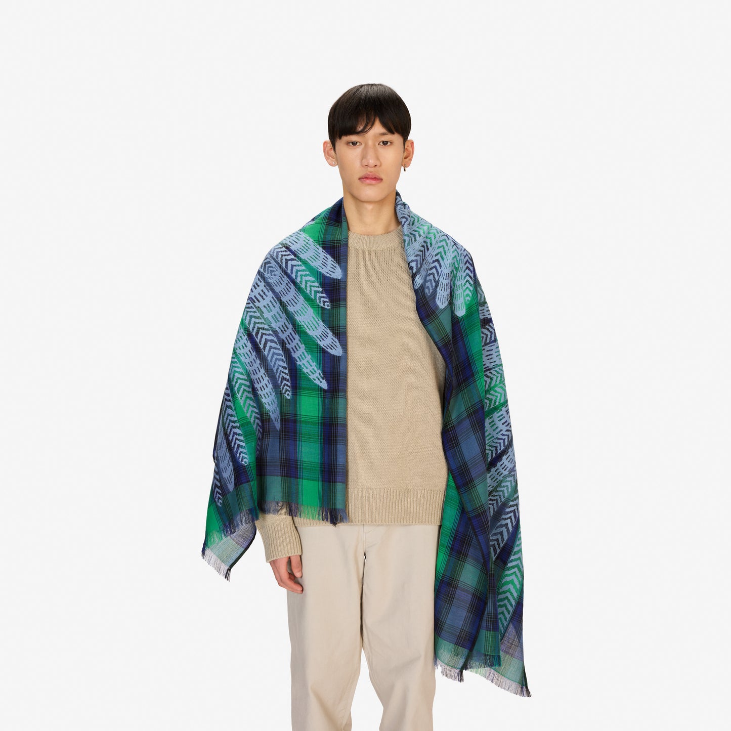 Scarf 70 3D - Hedwige - Emerald
