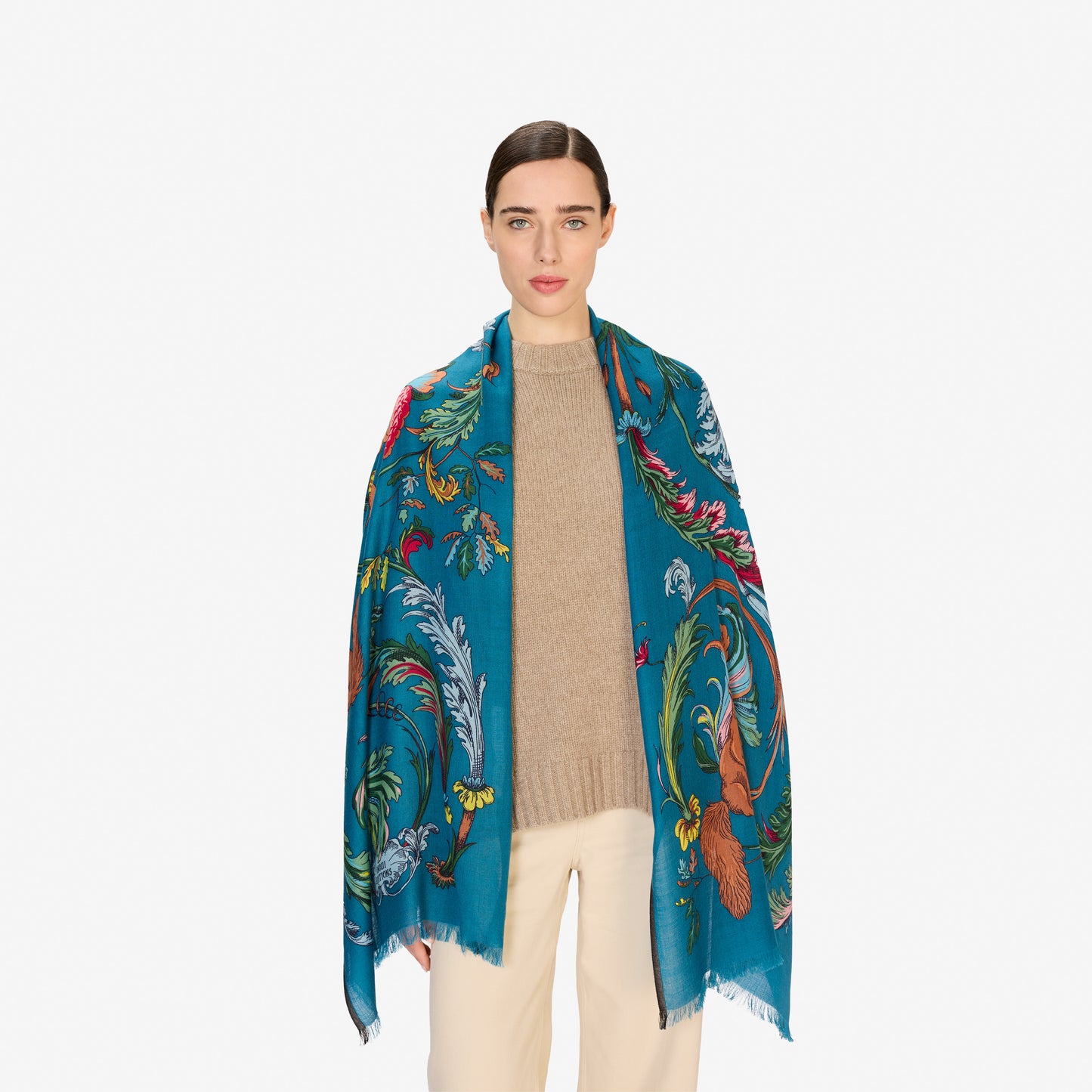 Scarf 55 - Rococo - Duck Blue
