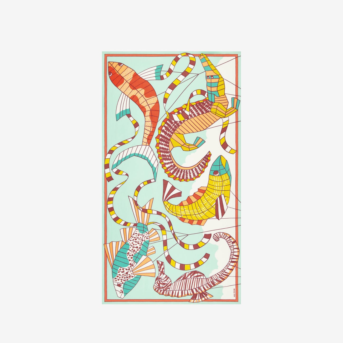 Scarf 100 - Cerfs Volants - Turquoise