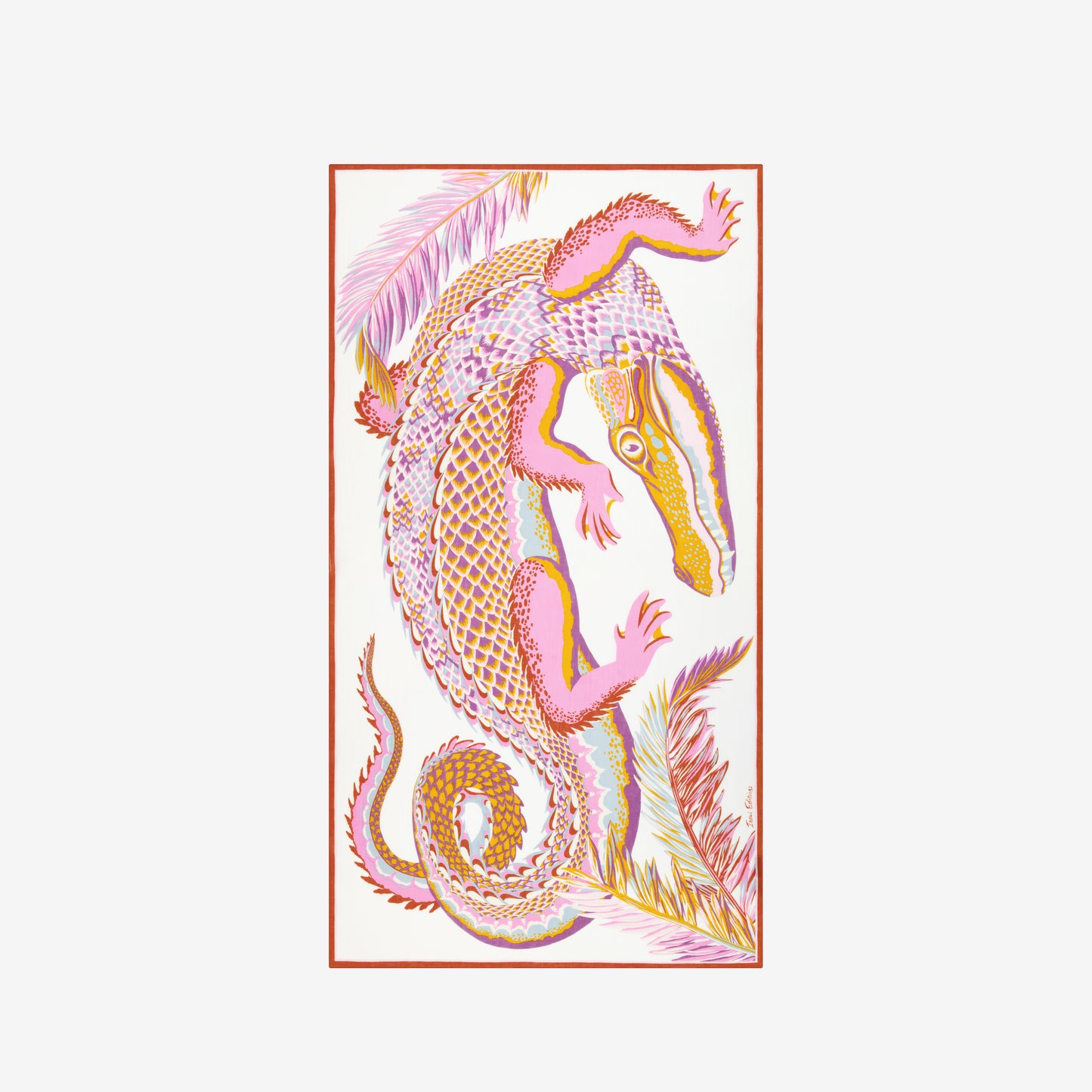 Ciarpe 100 - Croco - Bianco