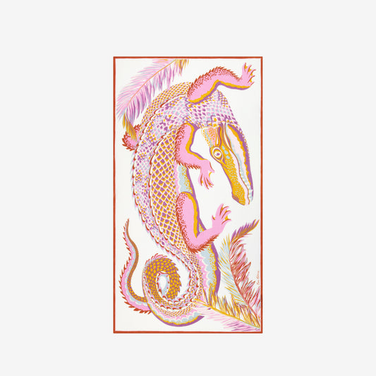Schal 100 - Croco - Weiß