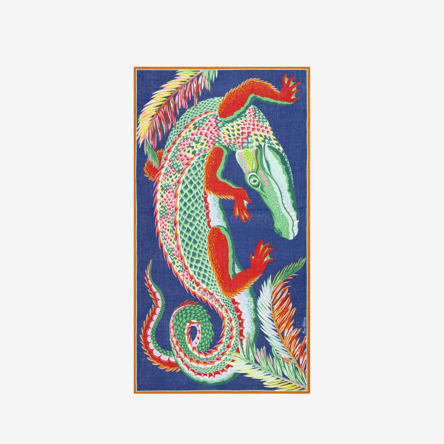 Schal 100 - Croco - Duck Blau