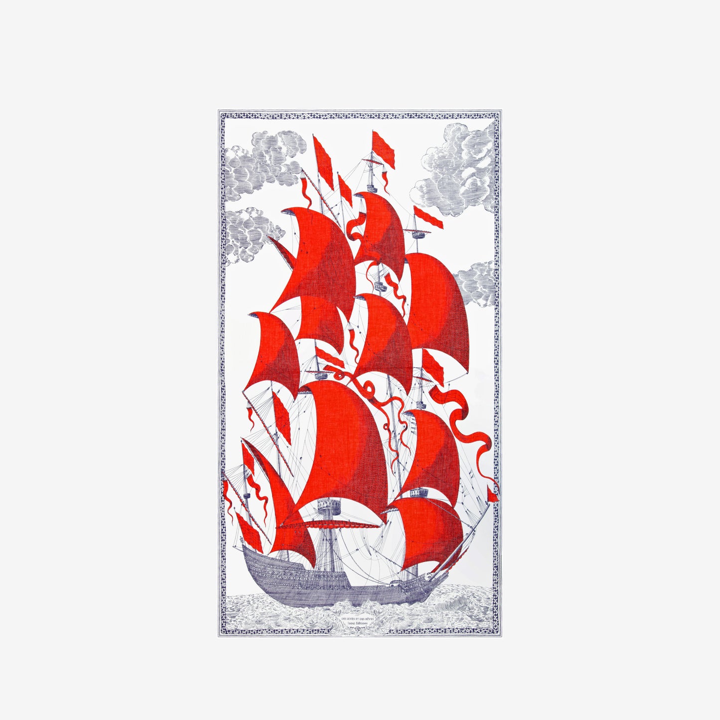 Bufanda 100 - Des Rives et des Reves - Rojo