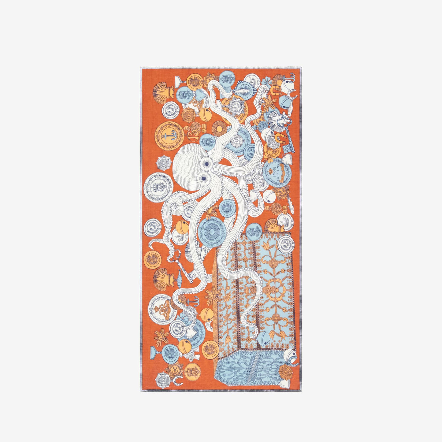 Schal 100 - Octopus - Orange