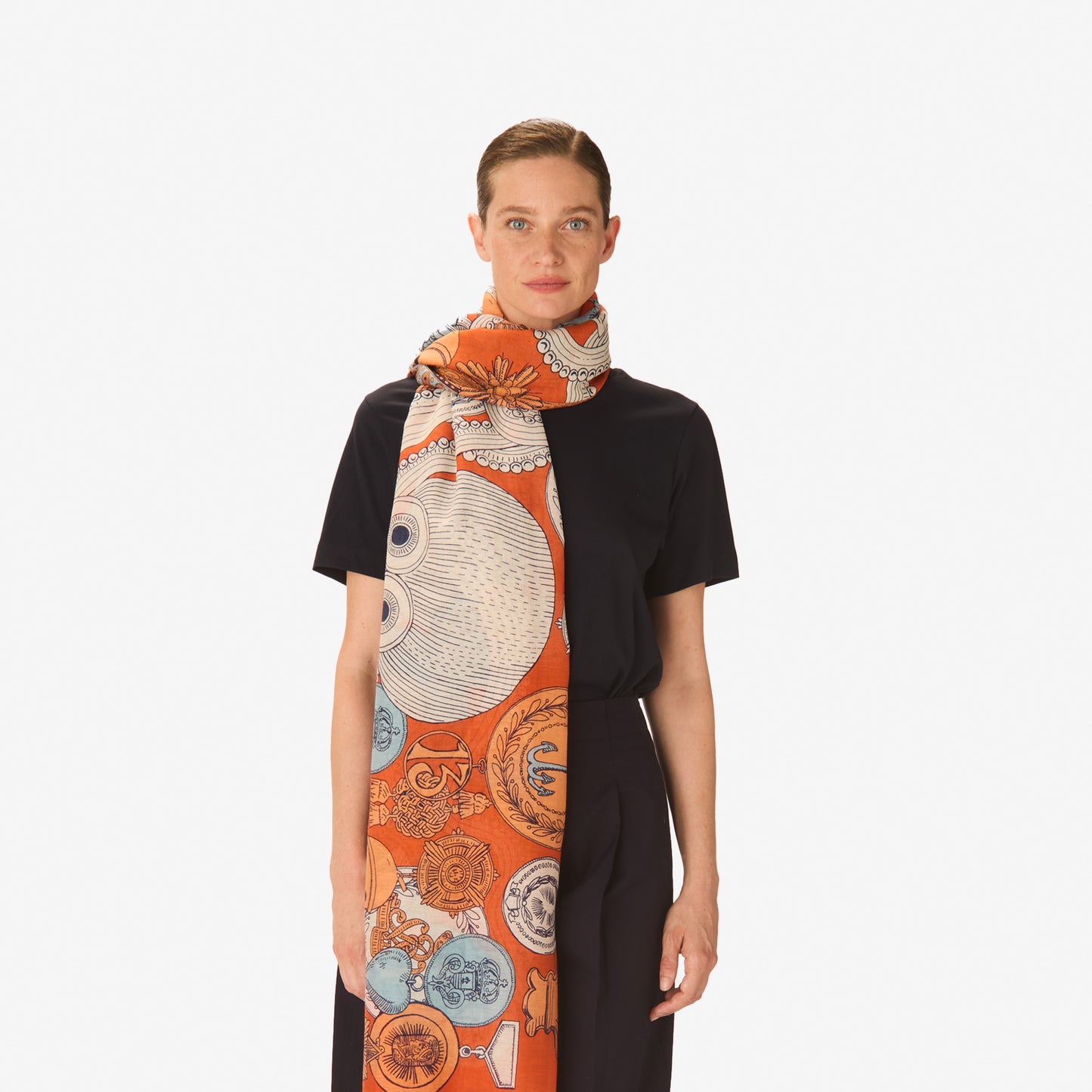 Schal 100 - Octopus - Orange