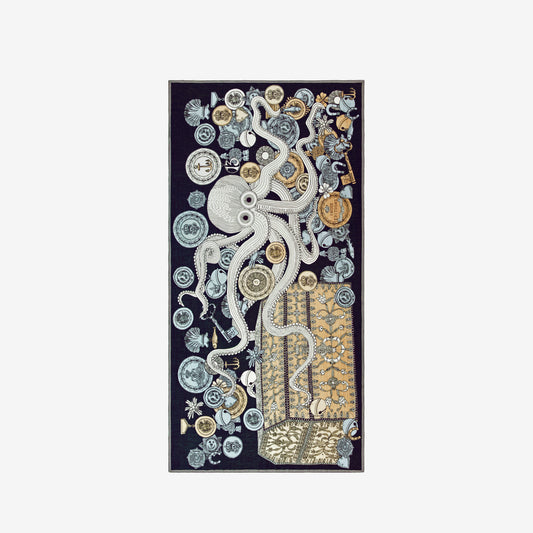 Schal 100 - Octopus - Marineblau