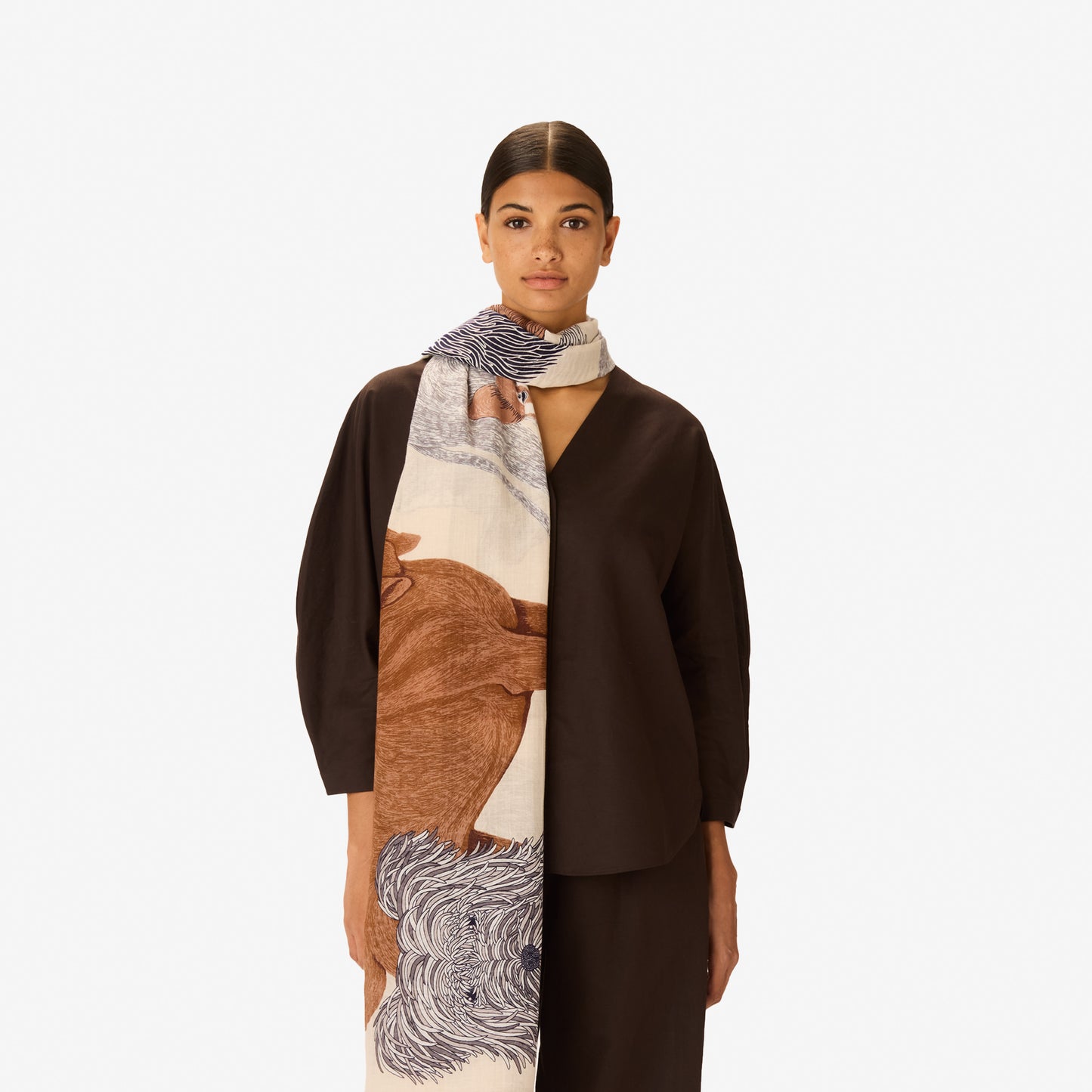 Scarf 100 Cotton - Toutou - White