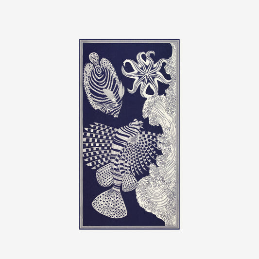 Schal 100 - Vague - Marineblau