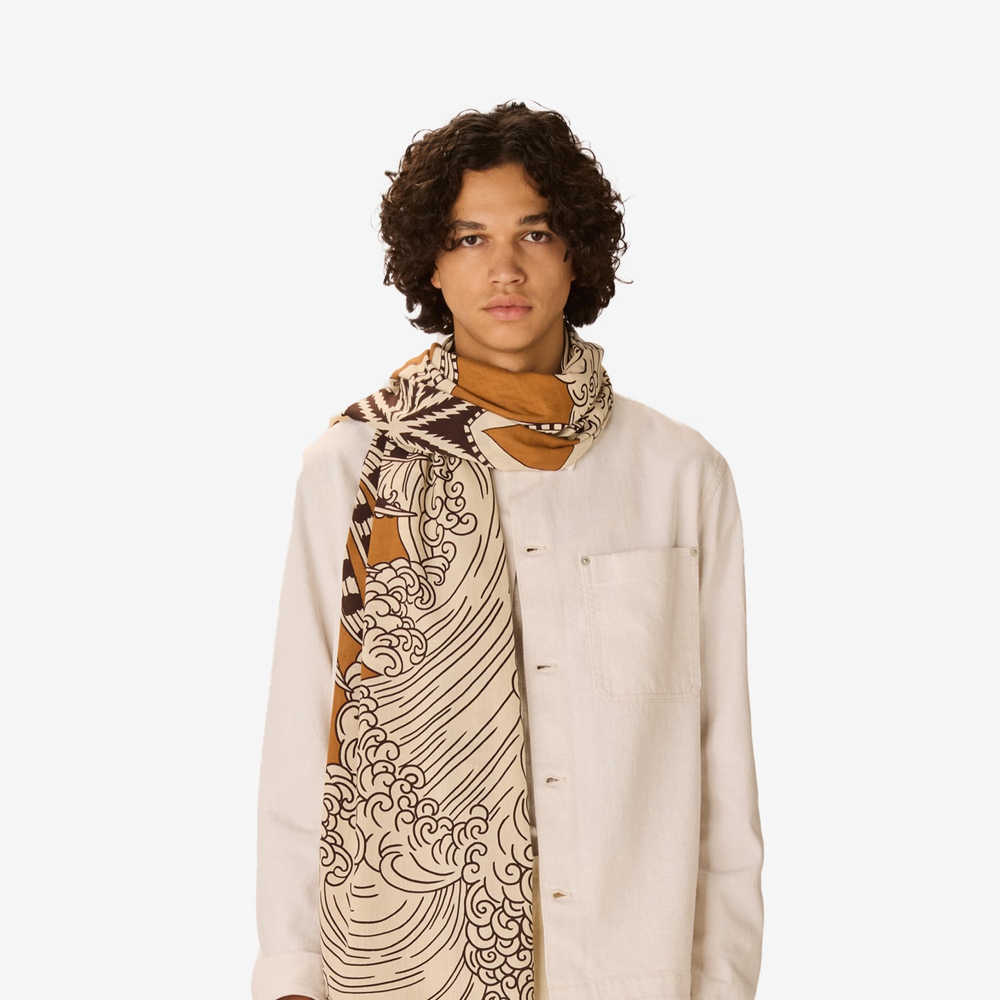 Scarf 100 - Vague - Golden Brown